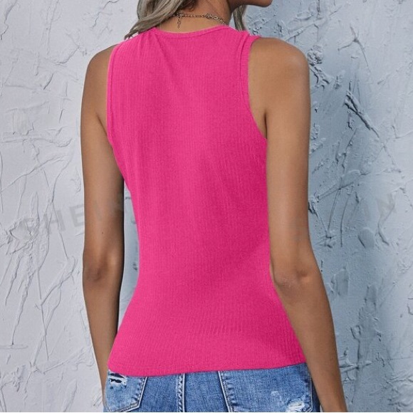 3 Unity Solid Rib-Knit Tank Tops Pink Nude Black 🩷🤎🖤 - Picture 7 of 11